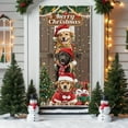 thumbnail image 1 of Cubierta Navideña para Puerta | Tela de Poliéster de Seda Helada | 35.4 X 70.8 Pulgadas | Decoración Navideña Duradera y Resistente a Las Arrugas | Ambiente Festivo Rojo y Multicolor | Fácil de Insta, 1 of 6