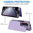 thumbnail image 5 of Allytech Case Compatible with Samsung Galaxy Z Fold5 with Card Slots, Slim Thin Luxury PU Leather Shockproof Double Buckle Kickstand Case for Samsung Galaxy Z Fold5 - Purple, 5 of 8