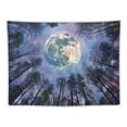 thumbnail image 5 of Creowell  Moon Forest Ceiling Tapestry for Bedroom Aesthetic, Psychedelic Trees Starry Night Galaxy Sky Tapestry Wall Hanging, Tapestries Poster Blanket College Dorm Home Decor&nbsp; 50x40inch, 5 of 6