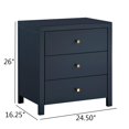 thumbnail image 4 of Cterwk 3 Drawer Nightstand Beside Table for Living Room, Bedroom, Blue, 4 of 9