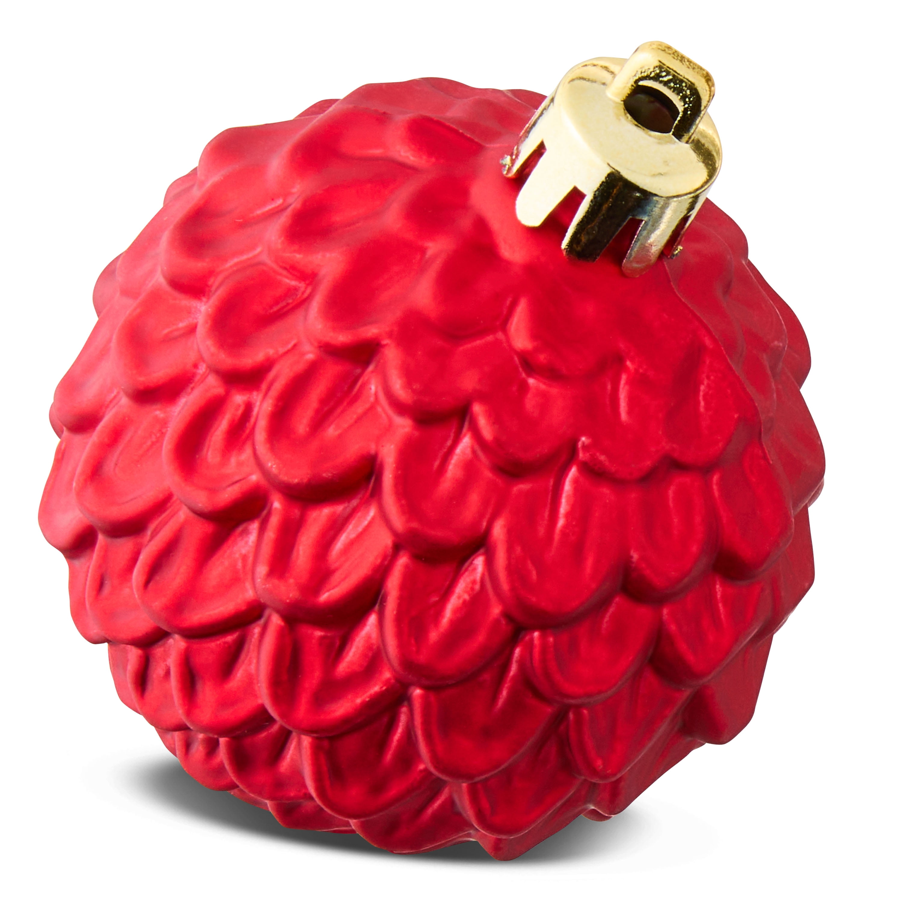 24-Count Red, Green, and White Shatterproof Multi-Textured Christmas Ornaments, 2.36 in, by Holiday Time