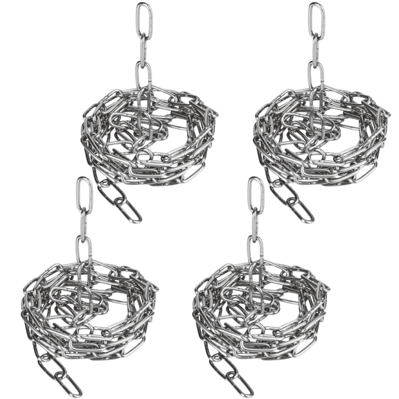 13.1 feet Stainless Steel Coil Chain Link,QZS Metal Safety Chain,Proof Coil Chain Links,Heavy Duty Chain Links,Long Durable Links for Hanging Plant, Hanging Clothes,Shade Sail Set of 4
