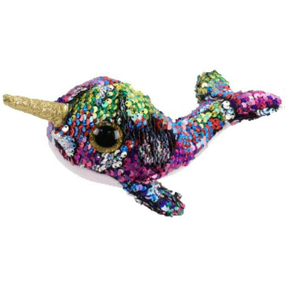 Calypso Narwhal Flippable Beanie Boo 6"