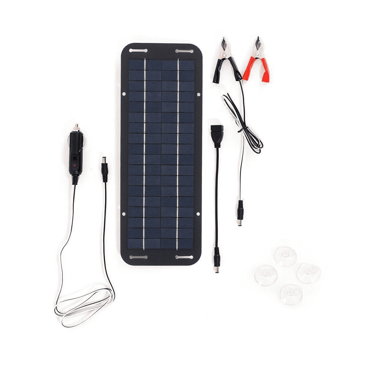 12V 30W Portable Solar Panel Car Boat Power Solar Panel Battery Charger Maintainer for Car Motorcycle Tractor Boat RV