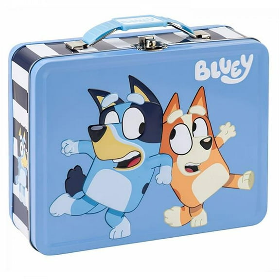 Bluey 867030 Bluey & Bingo Tin Lunchbox, Blue