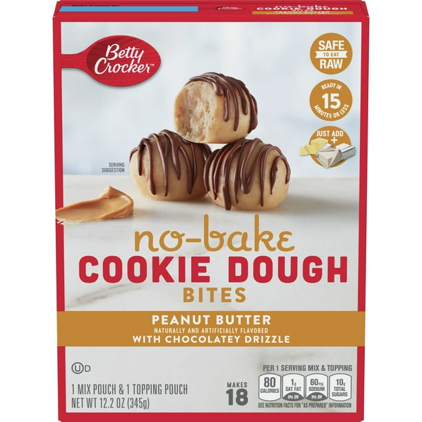 Betty Crocker Peanut Butter No Bake Cookie Dough Bites 12.2 Oz ...