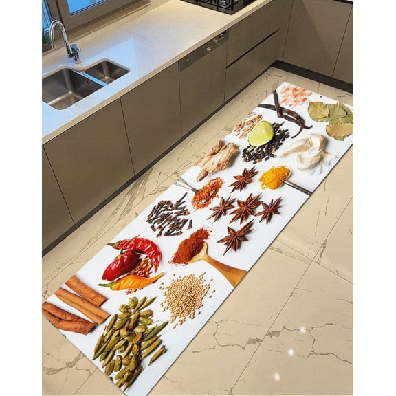 Medicinal Herbs Rug, Spices Rugs, Dining Room Rug, Kitchen Rug, Modern Soft Rug, Popular Rug, Home Decor Rug, Front Door Rug, Non Slip Rug, 2'x3' - 60x90 cm
