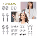 thumbnail image 4 of Pendientes De Hombre/mujer Pendientes De Acero Inoxidable PLATA, 4 of 5
