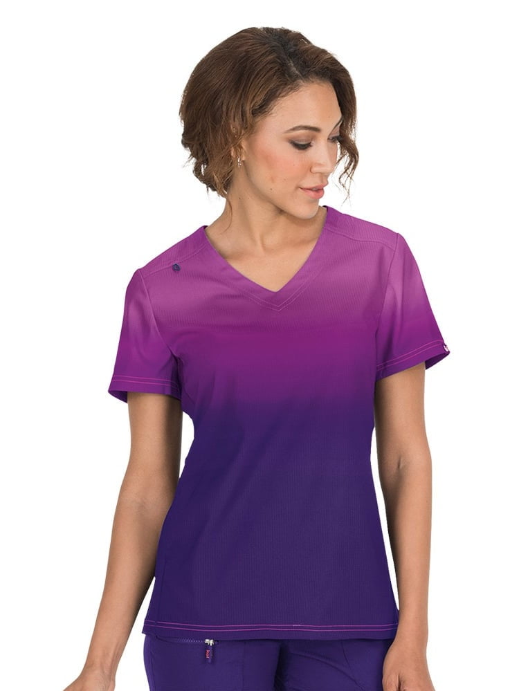 koi Designing Happiness Koi Lite Womens 370 Reform Ombre Scrub Top