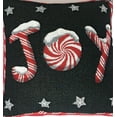 thumbnail image 5 of DaDa Bedding Peppermint Joy Stars Red Black Tapestry Throw Pillow Cover - 16” x 16” (12904), 5 of 6