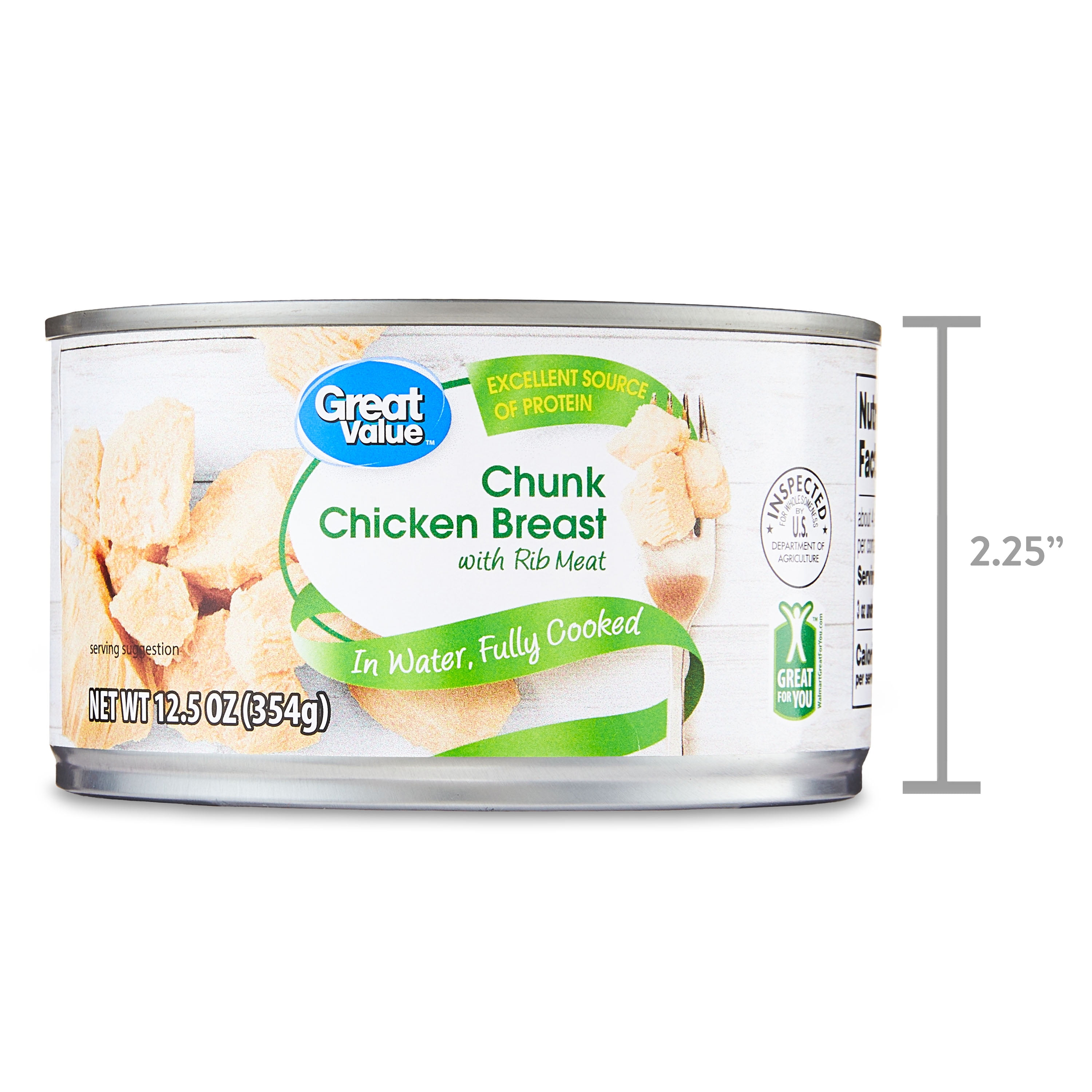 Great Value Chunk Chicken in Water, 12.5 oz