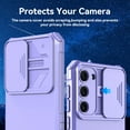 thumbnail image 6 of Elegant Choise Phone Case with Camera Lens Cover Adjustable Stand for Samsung Galaxy S23 Ultra/S23 Plus/S23, Purle, 6 of 14