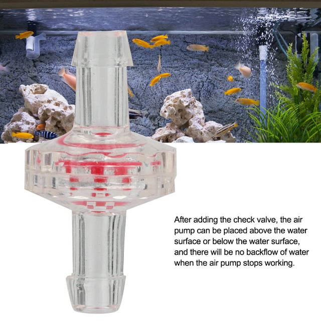 Non-Return Check Valve, plastic One-Way Check Valve, Waterstop Accessory prevent water backflow Household for Fish Fish Store Aquarium 3mm,5mm,7mm