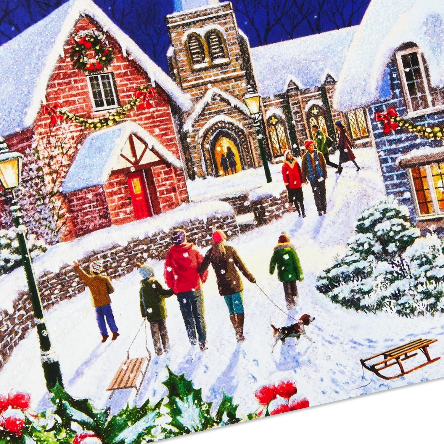 DaySpring Religious Boxed Christmas Cards (Village Church Christmas Blessings), 18 ct.