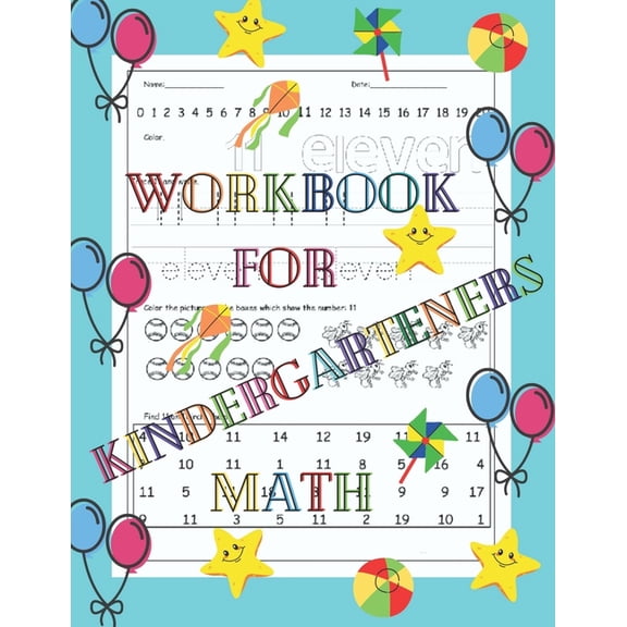 Workbook For Kindergarteners Math: 1st Grade Math Workbook Addition And Subtraction, Age 4-7, Size 8,5x11, (Paperback)