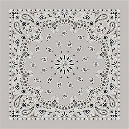 Carolina Manuf USA Paisley Bandanas - Silver Paisley Design