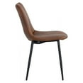 thumbnail image 3 of Sunpan Drew 18" Modern Faux Leather Dining Chair in Black-Brown, 3 of 7