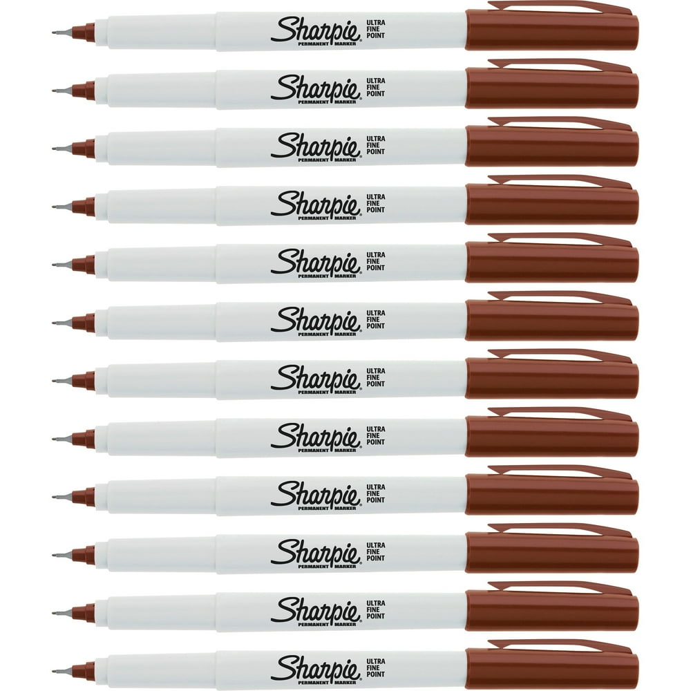 Permanent Markers Sharpie UltraFine 12/BX Brown 37117BX