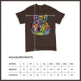 thumbnail image 5 of Tee Hunt Stare of The Wolf T-Shirt Dean Russo Colorful Neon Animal Men's Tee, Brown, 5X-Large, 5 of 5