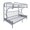 Silver, variant on Bowery Hill Twin Over Full/Futon Metal Bunk Bed in Silver Finish