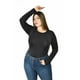 thumbnail image 4 of Body basico de manga larga Roman Fashion /Tallas Extras, 11905 (Negro) negro 38, 4 of 6