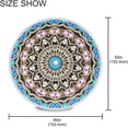 thumbnail image 3 of Coolnut 60" Mandala Outdoor Tablecloth with Umbrella Hole and Zipper, Waterproof Round Tablecloth for Party,Patio,Picnic,Holiday Dinner,Summer, 3 of 7