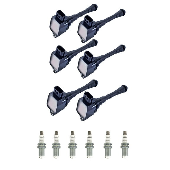 Set of 6 ISA Ignition Coils and 6 NGK Ruthenium Spark Plugs Compatible with 2014-2019 Nissan NV200 & 2014 and 2018 Nissan Sentra Replacement for UF708
