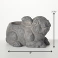 thumbnail image 5 of 7.75"H Sullivans Charcoal Piglet Planter, Gray, 5 of 5