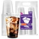 thumbnail image 1 of Berry Hip 50 Vasos de Plastico de 20 oz (591 ml) con Tapa con Boquilla Transparentes, Desechables, Vasos Perfectos para Llevar Café, Chocolate, Bebidas Frias, Batidos Best Trading VTB20-1, 1 of 5