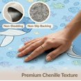 thumbnail image 6 of ODIKA 2'x3' Washable Accent Rug Animals Whale Turtle Cute Cartoon Bubble Ocean Nautical Border for Bedroom, Nursery, RV, Pet Friendly, Bedside Mat, 6 of 7