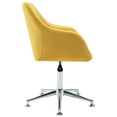 thumbnail image 2 of vidaXL Swivel Dining Chairs 2 pcs Yellow Fabric, 2 of 5