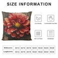 thumbnail image 5 of Shiartex Flower Red Dahlia Print Throw Pillow Cover Soft Throw Pillow Case with Hidden Zipper Decorative Throw Pillow Covers Square Cushion Case for Home Decor Living Room Bed Couch, 5 of 5