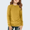 thumbnail image 2 of Plebaso Chemises à Manches Longues pour Garçons Filles Col Rond Décontracté Blouses Basiques Unies Enfants Printemps Été Hauts, 2 of 7
