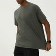 thumbnail image 4 of Gyexs Mens Swimming Shirt UV Protection Short Sleeve UPF 50+ Quick Drying Sun Protection Rash Guard Shirts for Fishing Running Army Green, Size M, 4 of 7