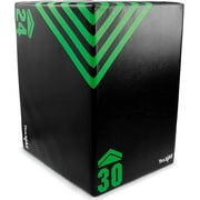 Yes4All 3-in-1 Foam Plyometric Box for HIIT Workout, 15 lbs Weight, 30" 24" 20", Green