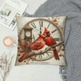 thumbnail image 2 of PHYHOO Vintage Animal Throw Cushion Cover Red Bird with Clock Decorative Pillow Covers Love Decor Pillow Case Outdoor Decor for Home Sofa Couch Bed, 2 of 5