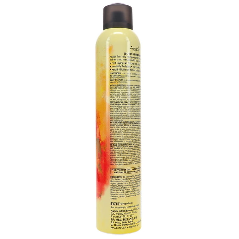 Argan Oil Firm Hold Hair Spray by Agadir for Unisex - 10.5 oz Spray