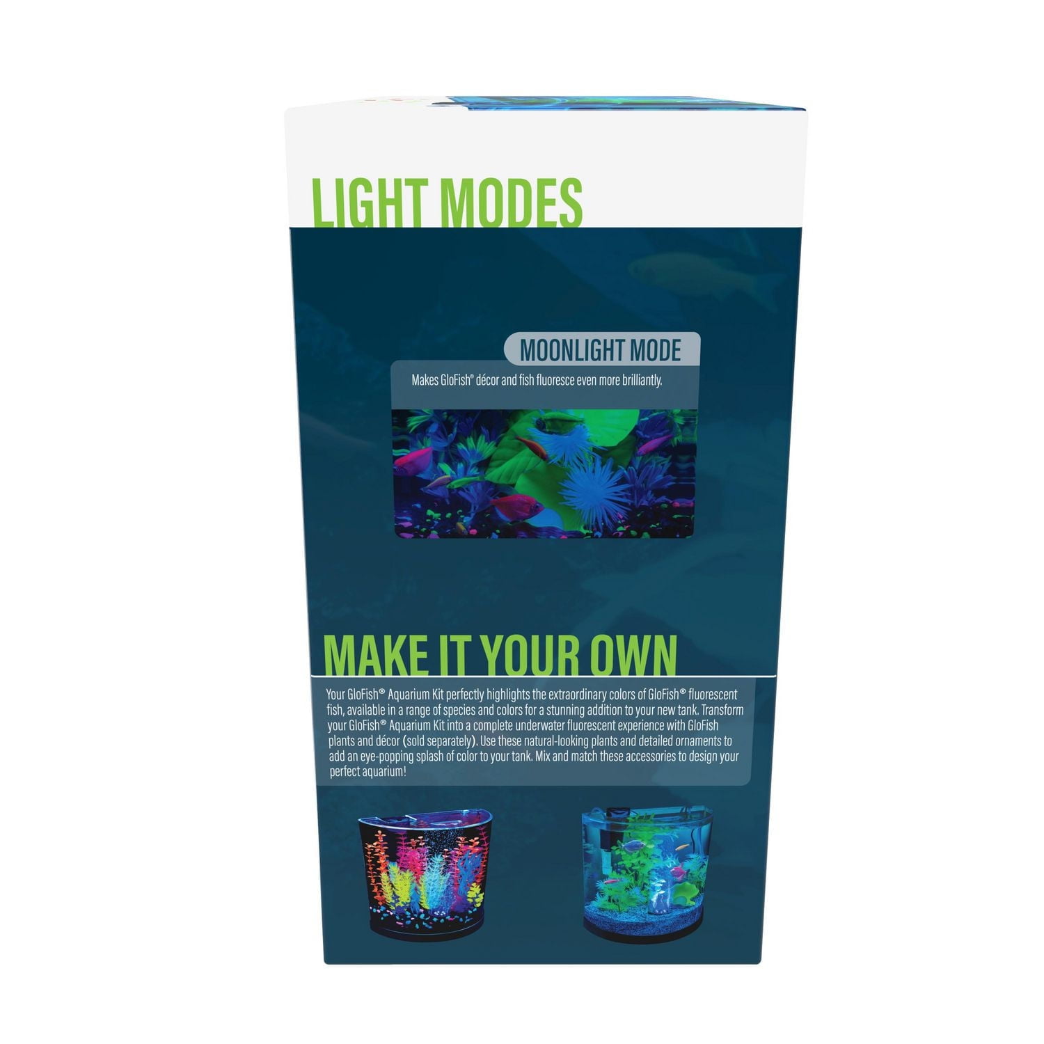GloFish Half-Moon Bubbling Aquarium Kit, LED 3 gal