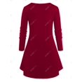 thumbnail image 2 of Top de Talla Extra con Estampados de Luna y Cordones Rosegal  Mangas largas de talla grande, 2 of 5