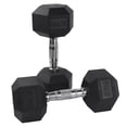 thumbnail image 2 of Par de Mancuernas Hexagonales Fire Sports Caucho Negro 12.5Kg, 2 of 3