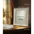 thumbnail image 2 of 8x10 Vintage Picture Frame with White Gold Edge for Home Decor, Wall Hanging & Tabletop Display, 2 of 8
