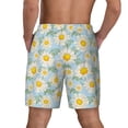 thumbnail image 4 of Daiia Daisies Flowers Mens Swim Trunks Swim Shorts Quick Dry Swim Shorts with Mesh Lining Pockets-Small, 4 of 9
