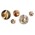 thumbnail image 2 of Designart "Subtle Sophistication In Exquisite Pink And Gold I" Abstract Liquid Ink Metal Wall Art Set of 5 Piece, 2 of 5
