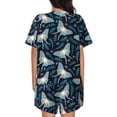 thumbnail image 3 of Lsque Glowing Butterfly Women's Short-Sleeved Pajama Set - 2 Piece Soft and Lightweight Sleepwear Set-3X-Large, 3 of 9