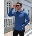 thumbnail image 5 of COOFANDY Men's Lightweight Pullover Hoodie Long Sleeve Sweatshirt Comfort Travel Hoodie, Mens Hoodies with Pocket, 5 of 10