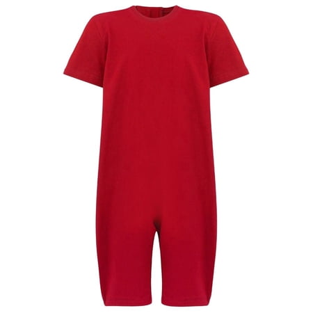 Special Needs Clothing for Older Children (11-12 Yrs Old) - Zip Back Jumpsuit for Boys & Girls by KayCey Red