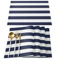 thumbnail image 3 of Navy Blue White Stripes Table Runner Home Wedding Table Flag Mat Table Centerpieces Decoration Party Dining Long Tablecloth, 3 of 7