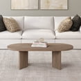 thumbnail image 3 of Evelyn&Zoe Scandinavian 48" Wide Antiqued Gray Oak Coffee Table, 3 of 7