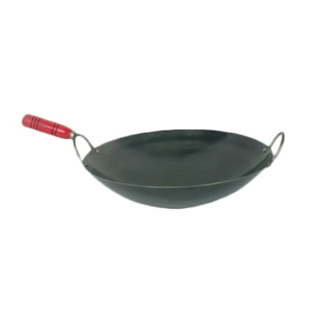 Excellante 14" iron wok with wood handle, comes in each