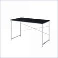 thumbnail image 2 of Desks, Modern Black & Chrome Finish Writing Desk with X-Shape Cross Bar | Metal | Synthetic Wood, 2 of 5
